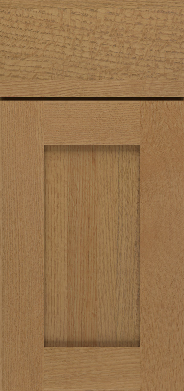 monterey cabinet door style in quartersawn oak wood with desert finish