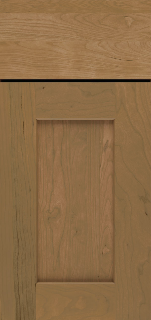 tessa cabinet door style in cherry wood with desert finish