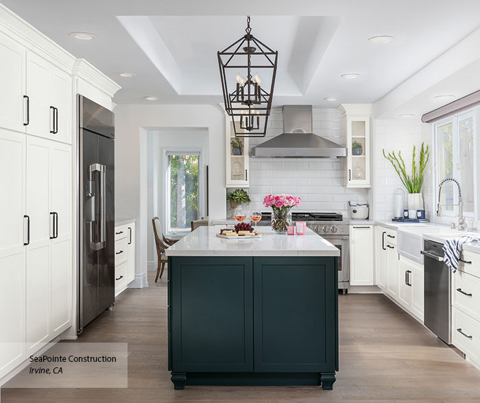 benson-style kitchen cabinets in a custom finish