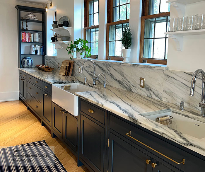 blair-style quarter sawn oak kitchen cabinets in natural finish