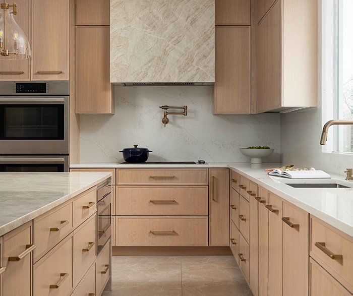 Contemporary Quartersawn White Oak Kitchen Cabinets